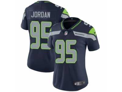 Women's Nike Seattle Seahawks #95 Dion Jordan Vapor Untouchable Limited Steel Blue Team Color NFL Jersey