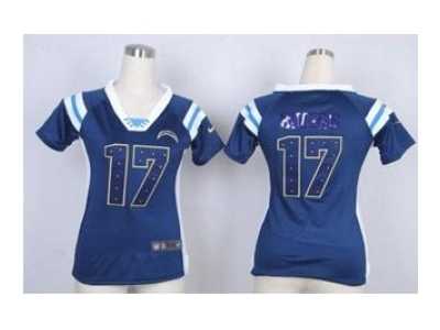 Nike women jerseys san diego chargers #17 philip rivers blue[fashion Rhinestone sequins]