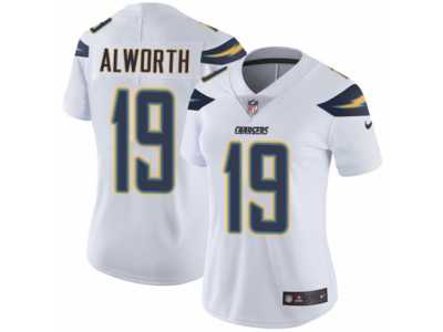 Women's Nike Los Angeles Chargers #19 Lance Alworth Vapor Untouchable Limited White NFL Jersey