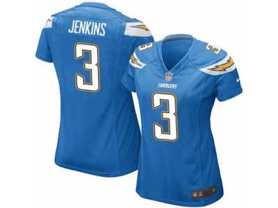 Women's Nike Los Angeles Chargers #3 Rayshawn Jenkins Game Electric Blue Alternate NFL Jersey