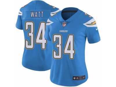 Women's Nike Los Angeles Chargers #34 Derek Watt Vapor Untouchable Limited Electric Blue Alternate NFL Jersey