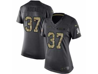 Women's Nike Los Angeles Chargers #37 Jahleel Addae Limited Black 2016 Salute to Service NFL Jersey