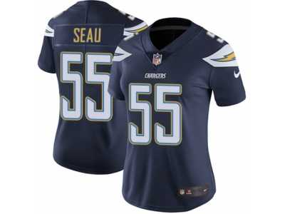Women's Nike Los Angeles Chargers #55 Junior Seau Vapor Untouchable Limited Navy Blue Team Color NFL Jersey