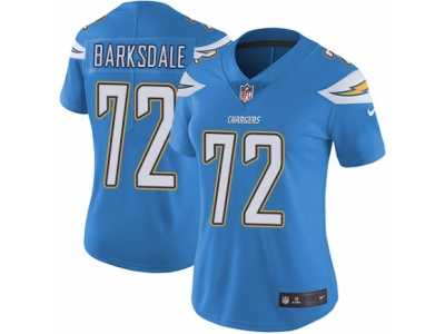 Women's Nike Los Angeles Chargers #72 Joe Barksdale Vapor Untouchable Limited Electric Blue Alternate NFL Jersey