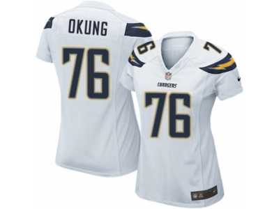 Women's Nike Los Angeles Chargers #76 Russell Okung Limited White NFL Jersey