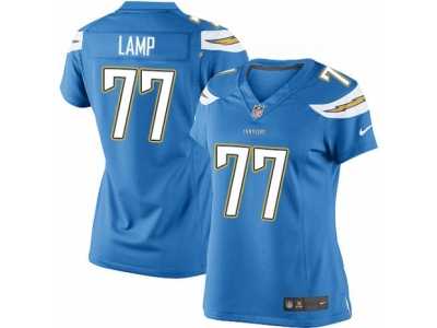 Women's Nike Los Angeles Chargers #77 Forrest Lamp Limited Electric Blue Alternate NFL Jersey