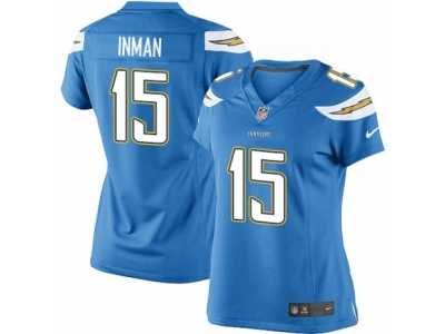 Women's Nike San Diego Chargers #15 Dontrelle Inman Limited Electric Blue Alternate NFL Jersey