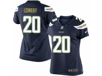 Women's Nike San Diego Chargers #20 Dwight Lowery Limited Navy Blue Team Color NFL Jersey