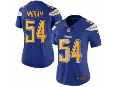 Women\'s Nike San Diego Chargers #54 Melvin Ingram Limited Electric Blue Rush NFL Jersey