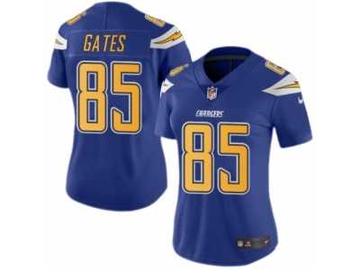 Women's Nike San Diego Chargers #85 Antonio Gates Limited Electric Blue Rush NFL Jersey