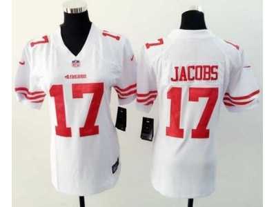 Nike Women New 49ers #17 Chuck Jacobs White Stitched Jerseys