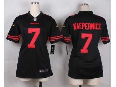 Nike Women New 49ers #7 Colin Kaepernick Black Alternate Stitched jerseys
