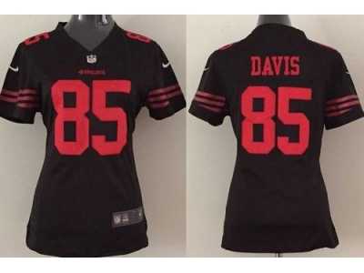 Nike Women New 49ers #85 Vernon Davis Black Alternate Stitched Jerseys
