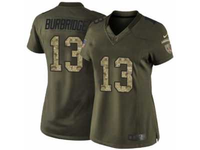 Women's Nike San Francisco 49ers #13 Aaron Burbridge Limited Green Salute to Service NFL Jersey