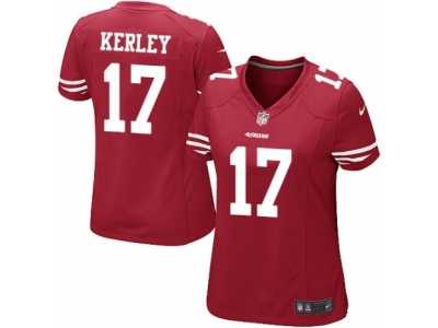Women's Nike San Francisco 49ers #14 Jeremy Kerley Game Red Team Color NFL Jersey