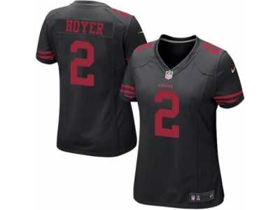 Women's Nike San Francisco 49ers #2 Brian Hoyer Limited Black NFL Jersey