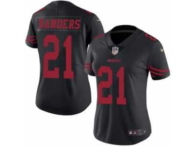 Women's Nike San Francisco 49ers #21 Deion Sanders Limited Black Rush NFL Jersey