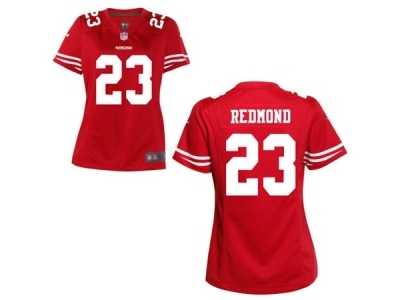 Women's Nike San Francisco 49ers #23 Will Redmond Red Team Color NFL Jersey