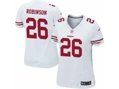 Women's Nike San Francisco 49ers #26 Rashard Robinson Game White NFL Jersey