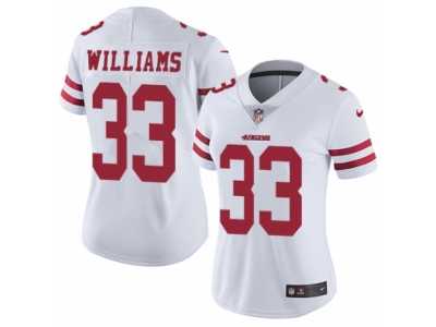 Women's Nike San Francisco 49ers #33 Joe Williams Vapor Untouchable Limited White NFL Jersey
