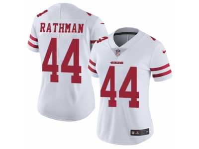 Women's Nike San Francisco 49ers #44 Tom Rathman Vapor Untouchable Limited White NFL Jersey