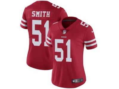 Women's Nike San Francisco 49ers #51 Malcolm Smith Vapor Untouchable Limited Red Team Color NFL Jersey