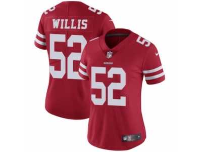 Women's Nike San Francisco 49ers #52 Patrick Willis Vapor Untouchable Limited Red Team Color NFL Jersey