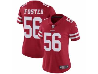 Women's Nike San Francisco 49ers #56 Reuben Foster Vapor Untouchable Limited Red Team Color NFL Jersey