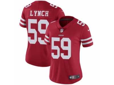 Women's Nike San Francisco 49ers #59 Aaron Lynch Vapor Untouchable Limited Red Team Color NFL Jersey