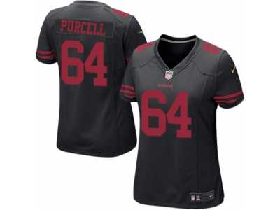 Women's Nike San Francisco 49ers #64 Mike Purcell Limited Black Alternate NFL Jersey