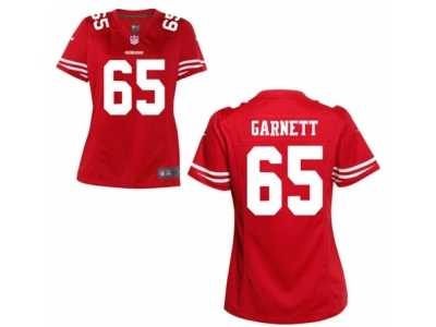 Women's Nike San Francisco 49ers #65 Joshua Garnett Red Team Color NFL Jersey