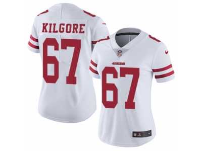 Women's Nike San Francisco 49ers #67 Daniel Kilgore Vapor Untouchable Limited White NFL Jersey