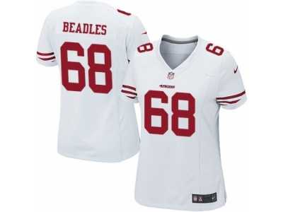 Women's Nike San Francisco 49ers #68 Zane Beadles Limited White NFL Jersey