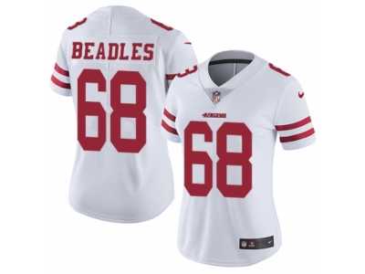 Women's Nike San Francisco 49ers #68 Zane Beadles Vapor Untouchable Limited White NFL Jersey