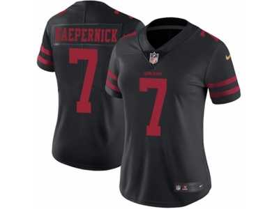 Women's Nike San Francisco 49ers #7 Colin Kaepernick Vapor Untouchable Limited Black NFL Jersey