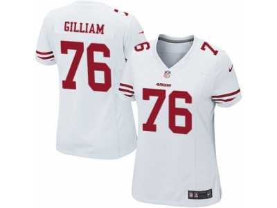 Women's Nike San Francisco 49ers #76 Garry Gilliam Limited White NFL Jersey