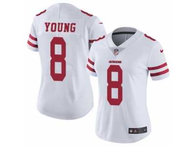 Women's Nike San Francisco 49ers #8 Steve Young Vapor Untouchable Limited White NFL Jersey