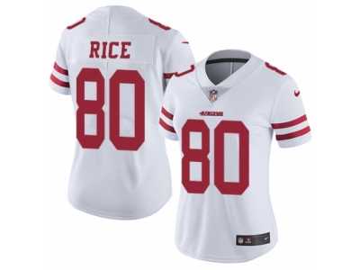 Women's Nike San Francisco 49ers #80 Jerry Rice Vapor Untouchable Limited White NFL Jersey