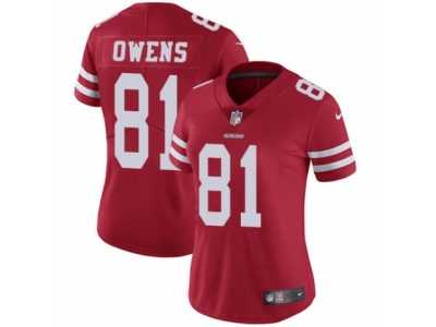 Women's Nike San Francisco 49ers #81 Terrell Owens Vapor Untouchable Limited Red Team Color NFL Jersey