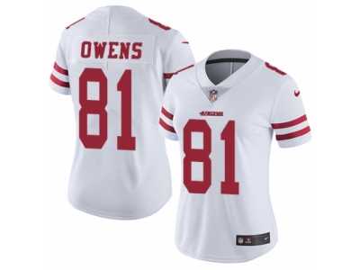 Women's Nike San Francisco 49ers #81 Terrell Owens Vapor Untouchable Limited White NFL Jersey