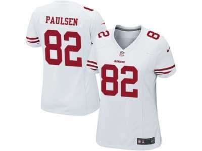 Women's Nike San Francisco 49ers #82 Logan Paulsen Limited White NFL Jersey