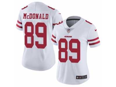 Women's Nike San Francisco 49ers #89 Vance McDonald Vapor Untouchable Limited White NFL Jersey