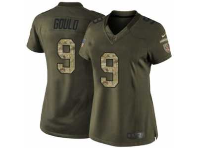Women's Nike San Francisco 49ers #9 Robbie Gould Limited Green Salute to Service NFL Jersey