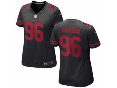 Women's Nike San Francisco 49ers #96 Solomon Thomas Limited Black NFL Jersey