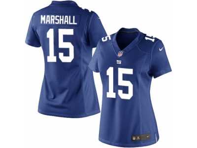 Women's Nike New York Giants #15 Brandon Marshall Limited Royal Blue Team Color NFL Jersey