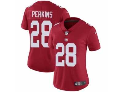 Women's Nike New York Giants #28 Paul Perkins Vapor Untouchable Limited Red Alternate NFL Jersey