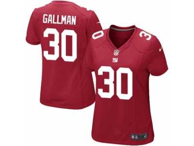 Women's Nike New York Giants #30 Wayne Gallman Game Red Alternate NFL Jersey