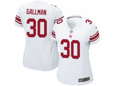 Women's Nike New York Giants #30 Wayne Gallman Game White NFL Jersey