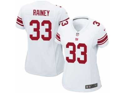 Women's Nike New York Giants #33 Bobby Rainey Limited White NFL Jersey