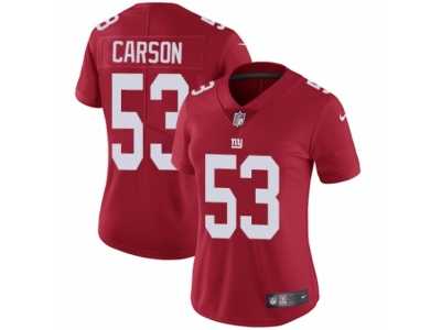 Women's Nike New York Giants #53 Harry Carson Vapor Untouchable Limited Red Alternate NFL Jersey
